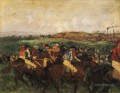 Messieurs les jockeys avant le départ 1862 Edgar Degas